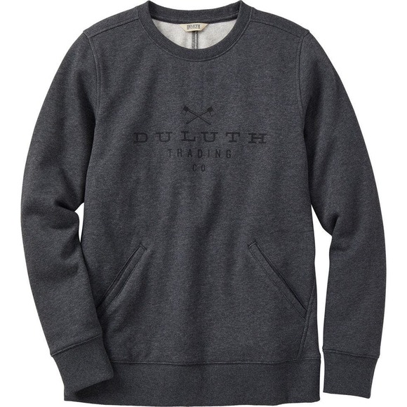 NWT Duluth Trading Co Women's Logo Fleece Crewneck Sweatshirt size Small - Picture 1 of 7